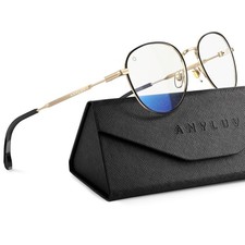ANYLUV Blue Light Blocking Glasses Round Lightweight 140 Computer Screen Eye
