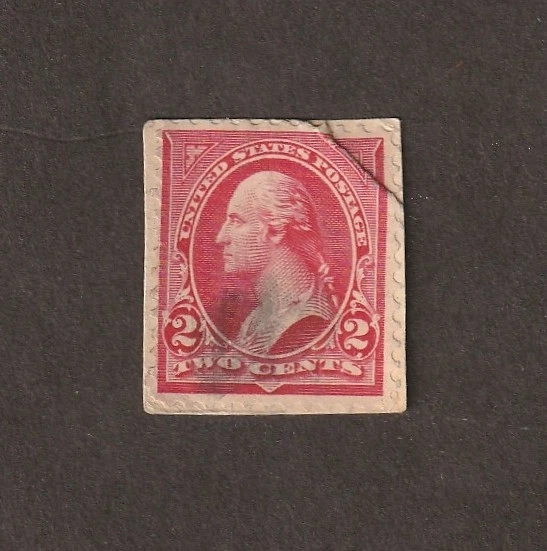 USAジョージ・ワシントン2セント US Postage George Washington Two Cent 2¢ Orange Red Stamp 1898