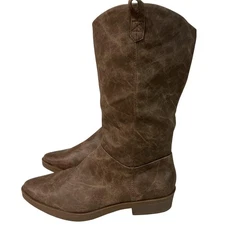 Frye And Co Ivie Boots Womens Size 11 Brown Tall Knee High Faux Leather NWOB