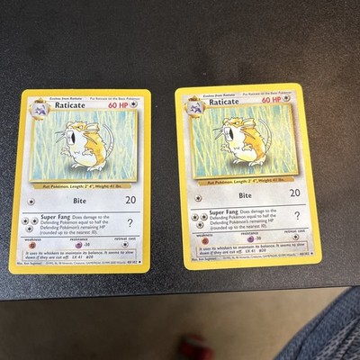 Pokémon TCG Raticate Base Set Uncommon Card 40/102