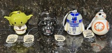 Disney Hallmark Star Wars Itty Bittys Lot Yoda, Darth Vader, R2-D2, And BB-8