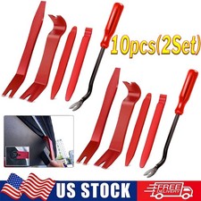 10pcs Plastic Trim Removal Pry Tool Fits Car Radio Panel Door Dash Clip Fastener