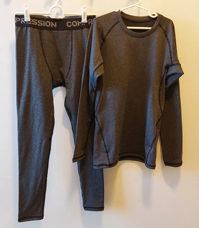 2 juegos térmicos de compresión E Pro negros y grises para niño / talla L / nuevos sin etiquetas Foto 4 de 4