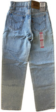 New VTG 90s LEVI'S 550 Relaxed Fit JEANS Girls 10 Regular 25 x 25 Stone Wash NWT