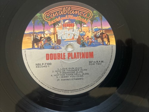 1976 KISS Double Platinum 12" LP 2 Record Set Vinyl 33 RPM NBLP 7100 Gatefold - Picture 8 of 10