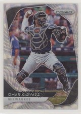 2020 Panini Prizm Tier II Blue Wave Prizm 4/60 Omar Narvaez #118 0w7