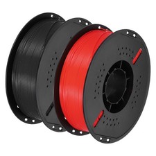 PETG 3D Printer Filament, 1.75mm 1KG Black,Red for FDM Printers 2 Pcs