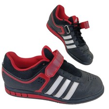 Adidas Powerlift Weightlifting Shoes Mens Size 9.5 Black Red Strap ART Q33021
