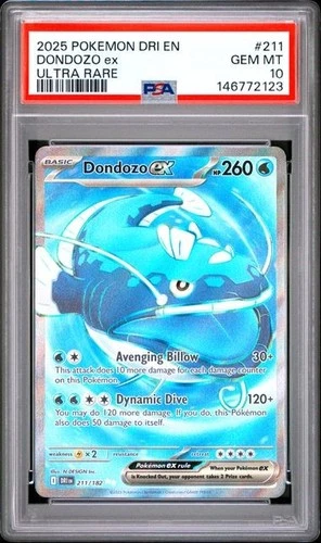 Dondozo EX *PSA 10* Ultra Rare *Destined Rivals* #211 *Pokemon