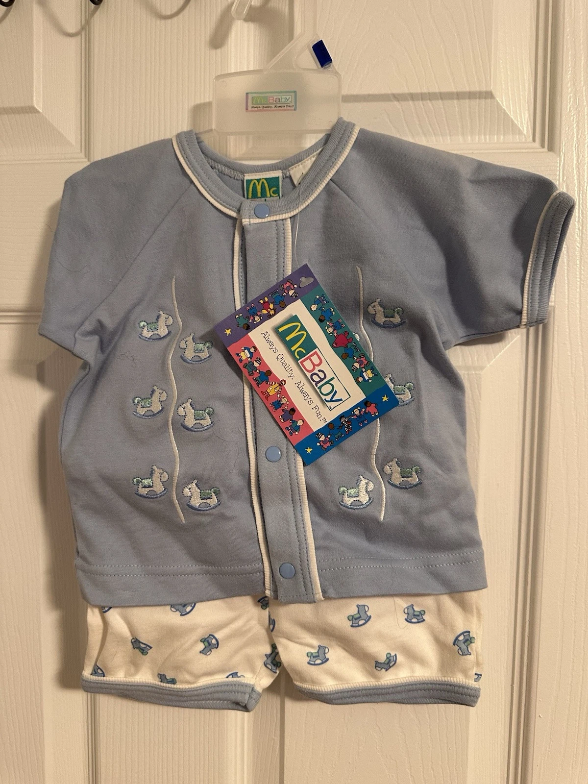 Vintage McBaby Baby Boys Clothes SZ 3-6M 2pc McDonald’s Outfit Y2K