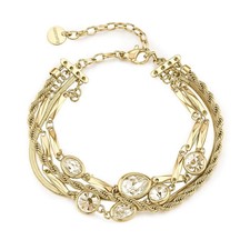 BROSWAY SYMPHONIA BRACCIALE IN ACCIAIO MULTIFILO DA DONNA CON CRISTALLI BYM211