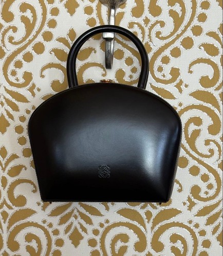 Loewe Vintage Vanity Bag Dark Brown Leather Handbag