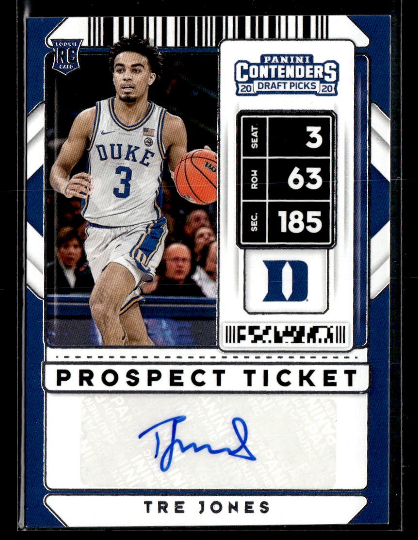 2020 Panini Contenders Draft Picks #92b Tre Jones RC Auto | eBay