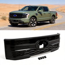 Front Lightning Pro Bumper Upper Grille For 2022-2024 2025 Ford F150 F-150 Black Front Lightning Pro Bumper Upper Grille For 2022-2024 2025 Ford F150 F-150 Black