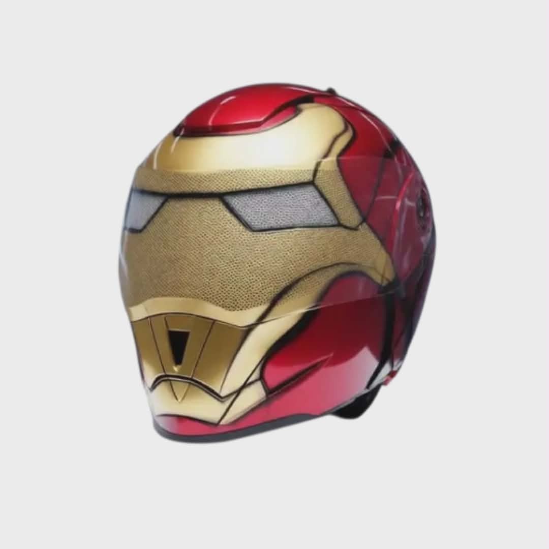 Iron Man GT Customized Motorcycle Full Face Helmet with Bluetooth by GT Artland
