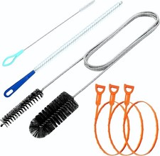 Drain Cleaning Brush 79In Nylon Cleaner Double Ended Pipe Set Straw Snake Tube