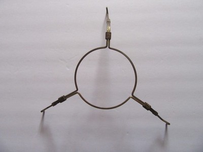 Brass Kerosene Lamp 9'' Shade Holder Tripod Spider circa 1880's with 3'' Fitter