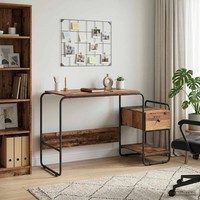 Schreibtisch Mit Stauraum Altholz 131,5 X 50 X 75,5 Cm