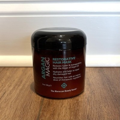 Argan Magic Restorative Hair Mask Hydrates Restores Repairs Damaged 8oz Jar