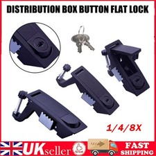 Black Compression Latch Lever Lock Knob w/Keys for Horsebox Trailers Locker Door