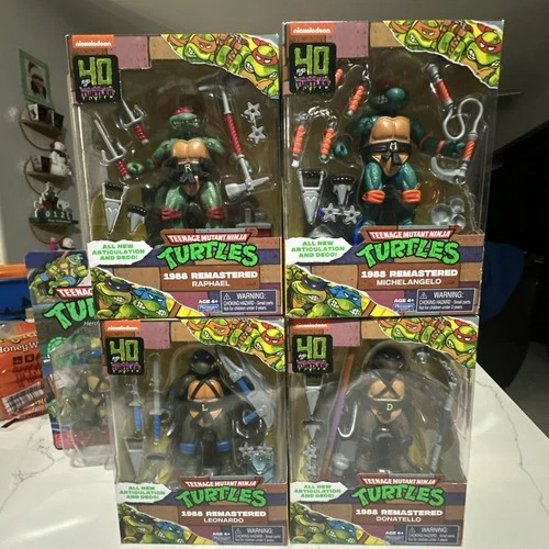 TMNT 1988 REMASTERED PLAYMATES SET OF 4 NINJA TURTLES 2024 40TH ANNIVERSARY Seal