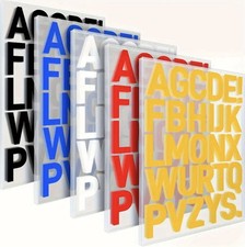 15 Sheets (390pcs) Coloured Alphabet Letters A-Z 20mm HTV Vinyl Heat Transfer 