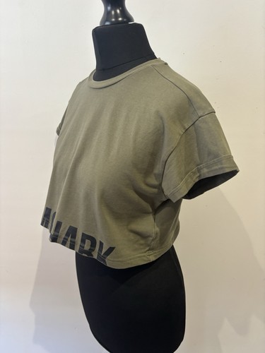 Gymshark Fraction Green Crop Top Short Sleeve Tshirt Womens Size XS - Picture 2 of 9