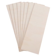 8pcs Wood Sheets for DIY Crafts Rectangle Wooden Pieces Unfinished Boards