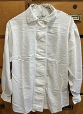 Gloria Vanderbilt Vintage White Linen Button Up Shirt Women  s Medium
