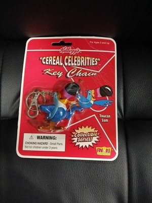 Vintage 1998 Kellogg's Cereal Celebrities Key Chain Toucan Sam Rare Card 1990's 