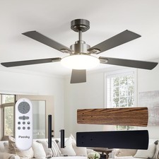 Ceiling Fans with Lights, 52 inch Sleek Ceiling Fan with Light and RemoteControl