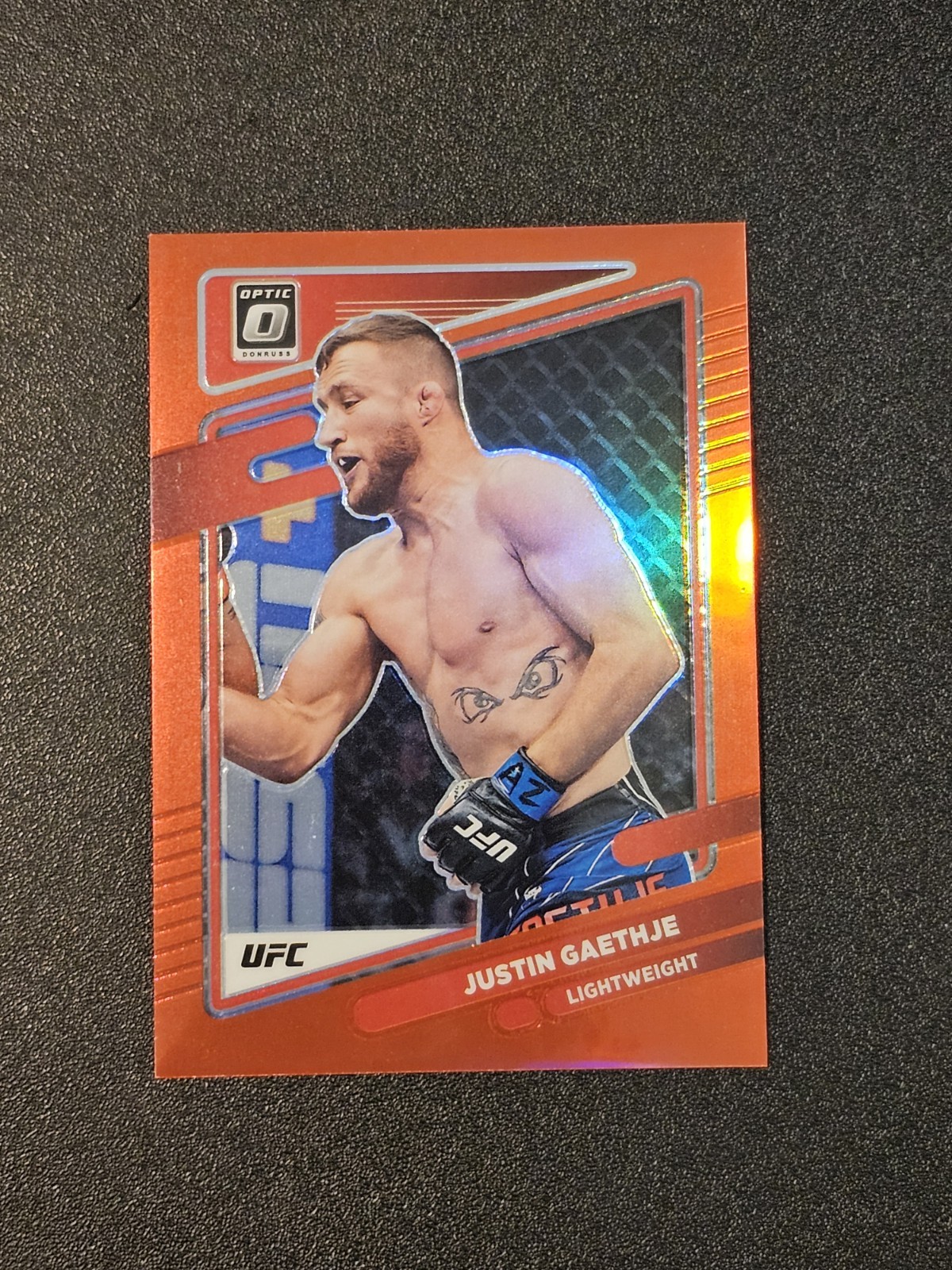 2022 Panini Donruss Optic UFC Justin Gaethje #98 Red Prizm /199 ✨️Ships Next Day