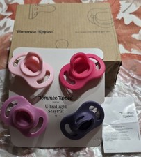 Tommee Tippee Ultra-light 4pk Silicone Baby Pacifier 0-6m pink purple new