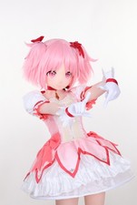 Anime Puella Magi Madoka Magica Kaname Madoka Kigurumi Cosplay Headpiece Helmet