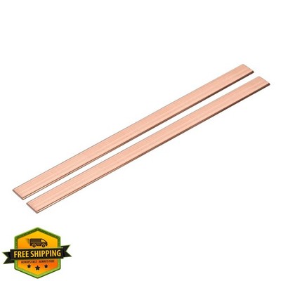 uxcell 2 Pcs Copper Flat Bar 1mm x 8mm x 230mm