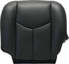 Driver Side Bottom Replacement Microfiber Leather Seat Cover Dark Gray 692 or