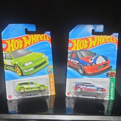 2025 Hot Wheels Target Red Edition Set '90 Honda Civic EF Small Bloc Cadillac