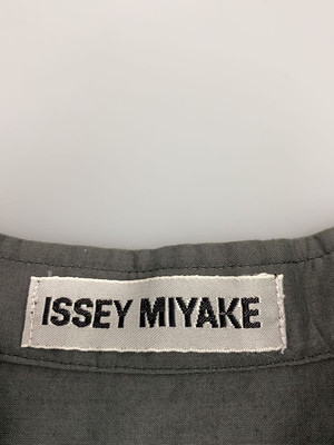 ISSEY MIYAKE◆長袖ブラウス/M/コットン/GRY/IM01FJ079 ISSEY MIYAKE ◇ Long sleeve blouse / M / Cotton / GRY