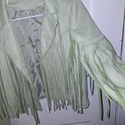 New Fringed Faux Suede Jacket~Mint Green~Boho~Western~Large — photo 5