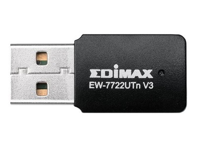 Edimax EW-7722UTn - V3 - N300 Wi-Fi 4 Mini USB Adapter, 2.4GHz, USB-A