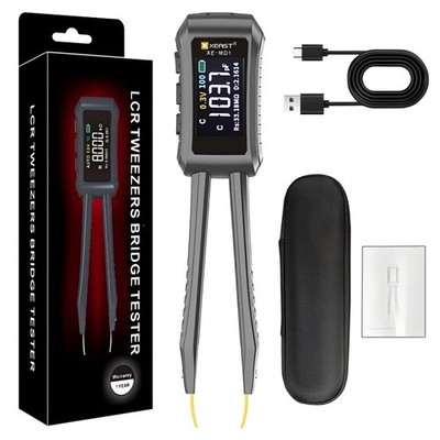 10KHz LCR Meter Tweezer Digital Smart SMD Tester Mini ESR Meter, Capacitance ...