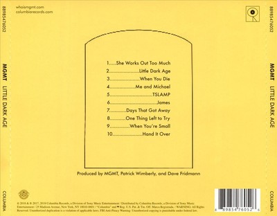 MGMT - LITTLE DARK AGE * NEW CD