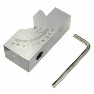 Micro Adjustable V Set Angle Gauge Block Milling Maker Precision 0°-60° Tools #