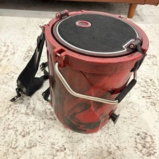 BRUMATE BACKTAP TAILGATE PARTY BACKPACK DRINK COOLER Red Swirl W/ Straps Plug