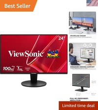 Versatile 24-Inch 1080p Monitor with HDMI/VGA Inputs, 100Hz Refresh Rate