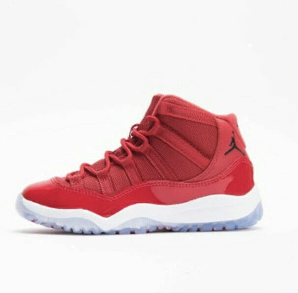 NIKE AIR JORDAN 11 TRAINERS RED RETRO WIN LIKE 96 KIDS UK13.5 SIZE