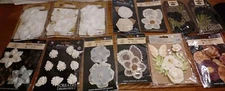 NOS Lot 13 Packs Prima Marketing Handmade Paper Flowers Retired 2013 2015 2015