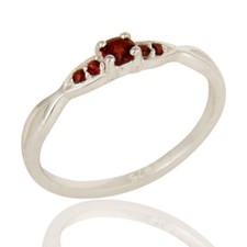 Natural Garnet 925 Sterling Silver Ring Gemstone Haling Crystal Jewelry For Man