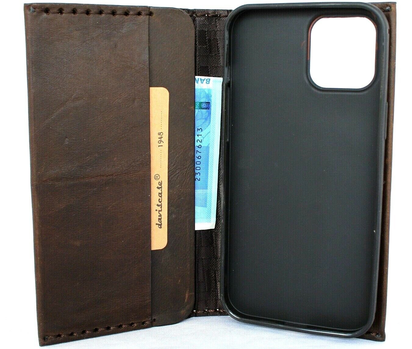 Image 91 - Genuine Full Grain Leather Case For Apple iPhone 11 Pro Max Wallet Cover Book Au