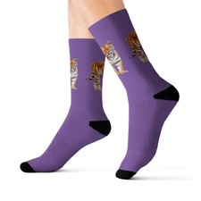 Light Purple Tiger Socks